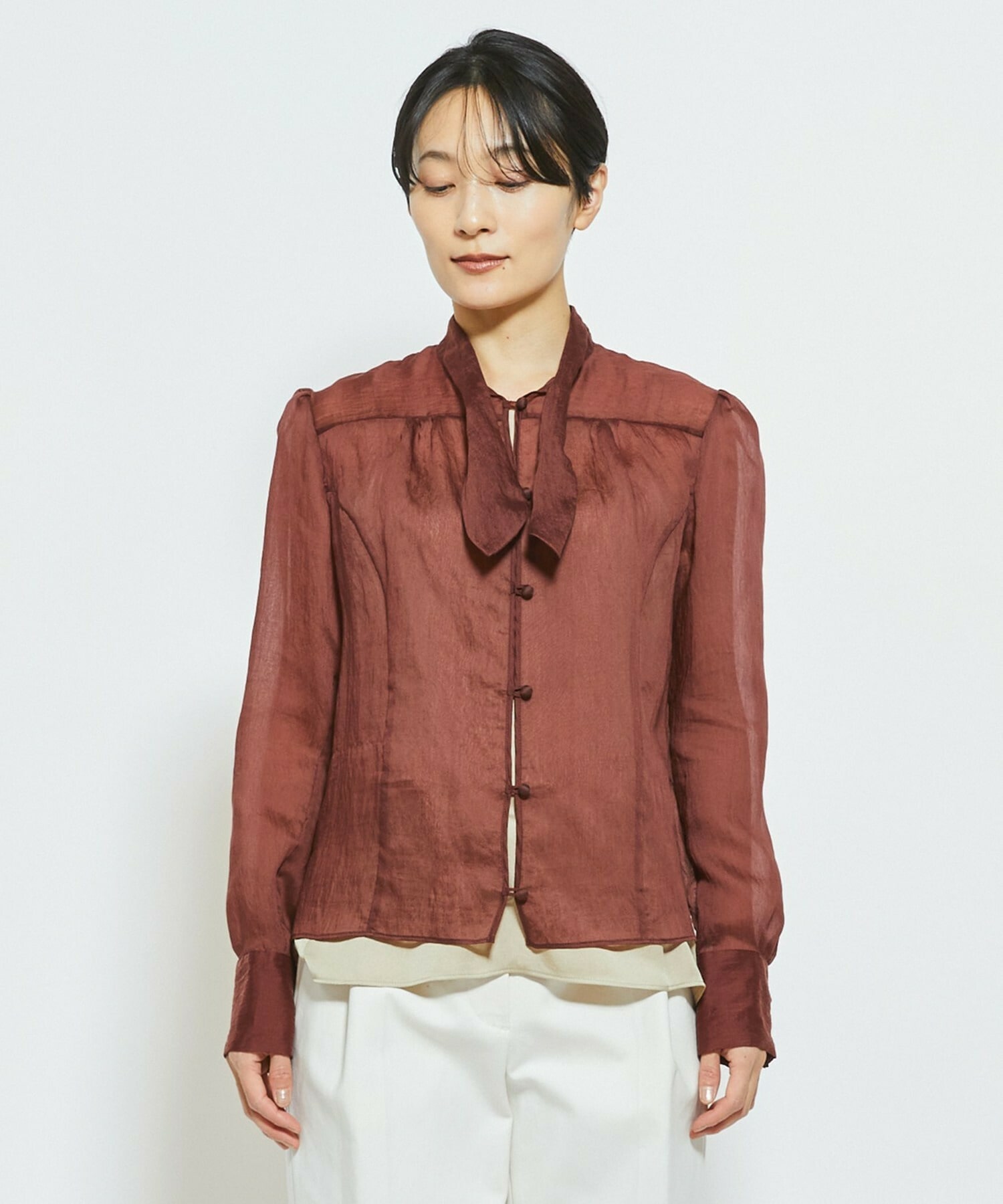 【MOGA Collection】MOGA Collection ソルベブラウス 詳細画像 ダークブラウン 19