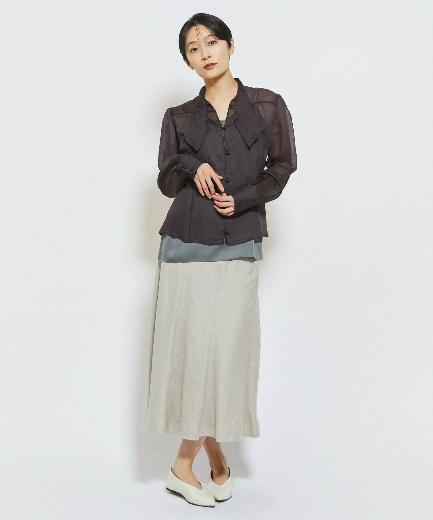 【MOGA Collection】MOGA Collection ソルベブラウス 詳細画像 ダークブラウン 3