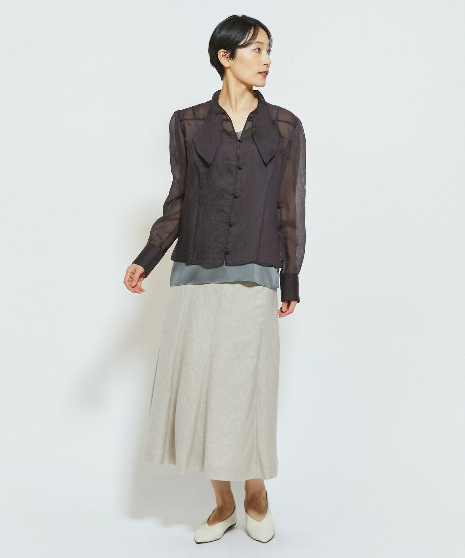 【MOGA Collection】MOGA Collection ソルベブラウス 詳細画像 ダークブラウン 8