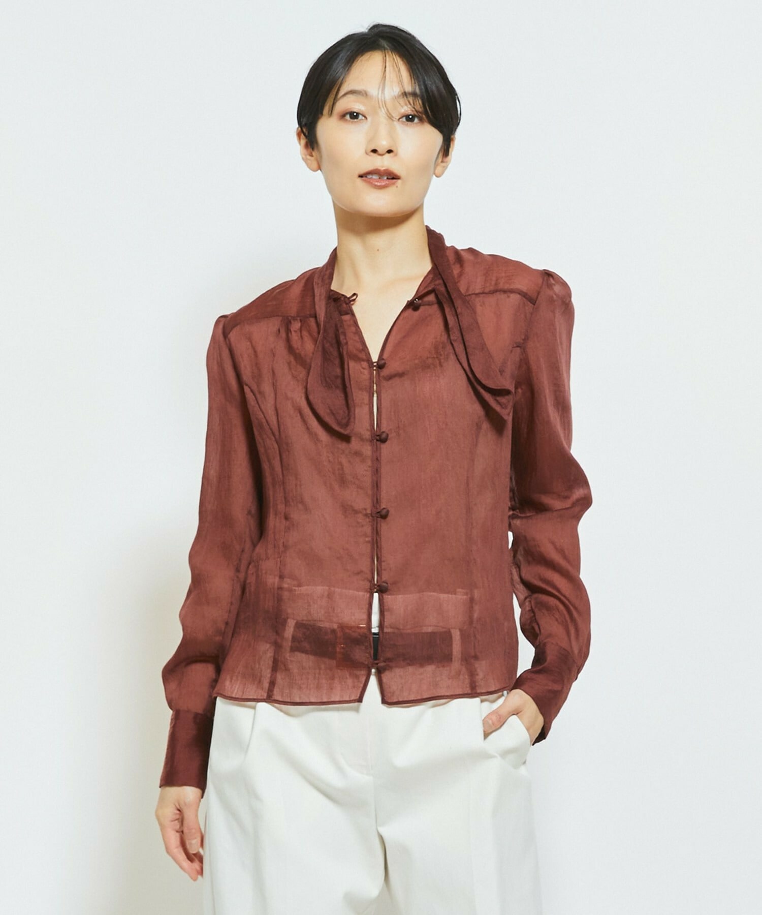 【MOGA Collection】MOGA Collection ソルベブラウス 詳細画像 ボルドー 1