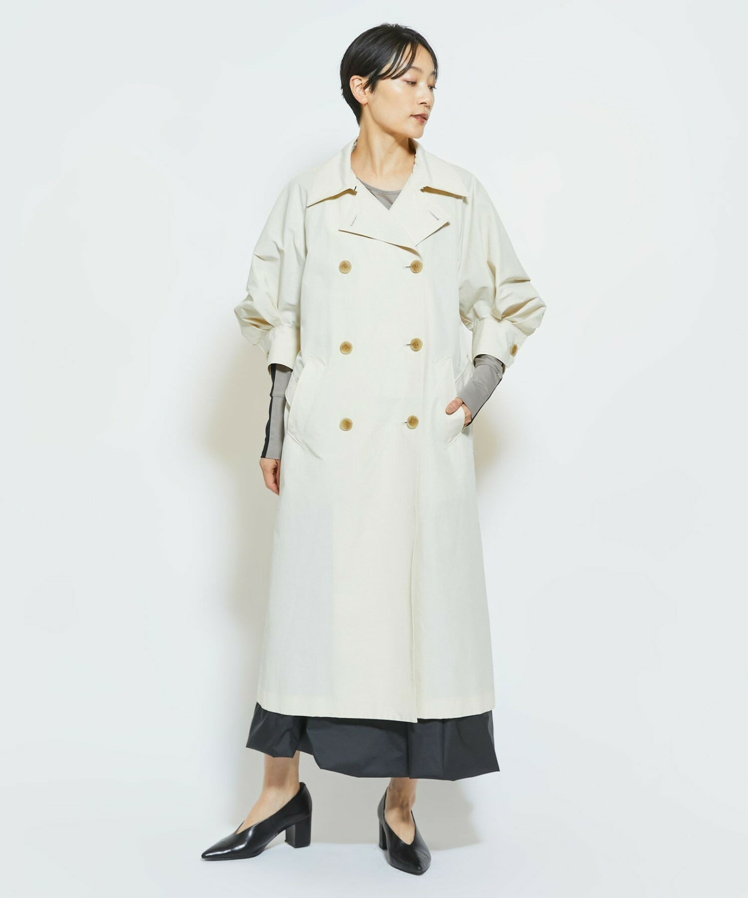 【MOGA Collection】MOGA Collection 6&times;4クロストレンチコート 詳細画像 クリーム 16