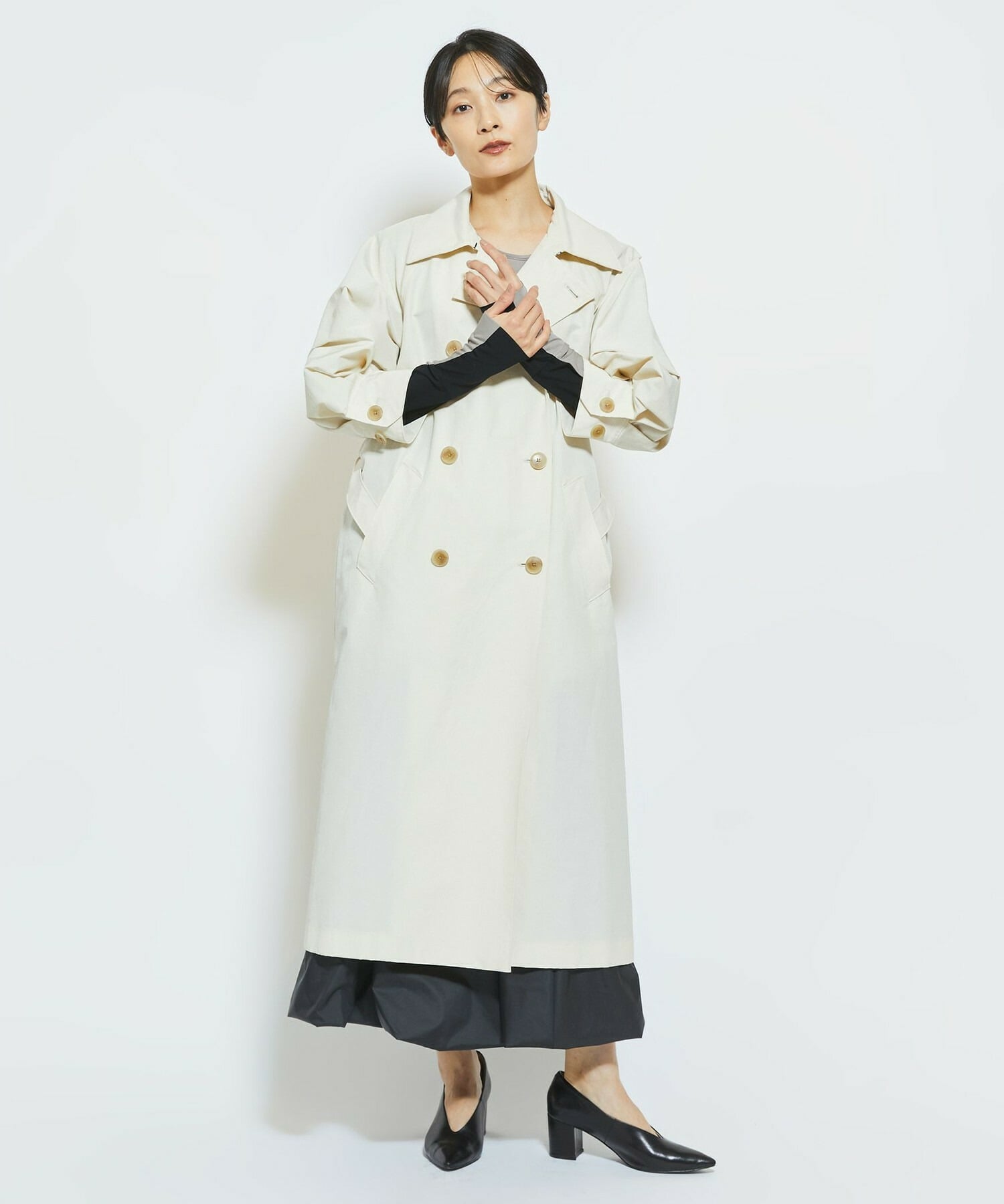 【MOGA Collection】MOGA Collection 6&times;4クロストレンチコート 詳細画像 クリーム 17