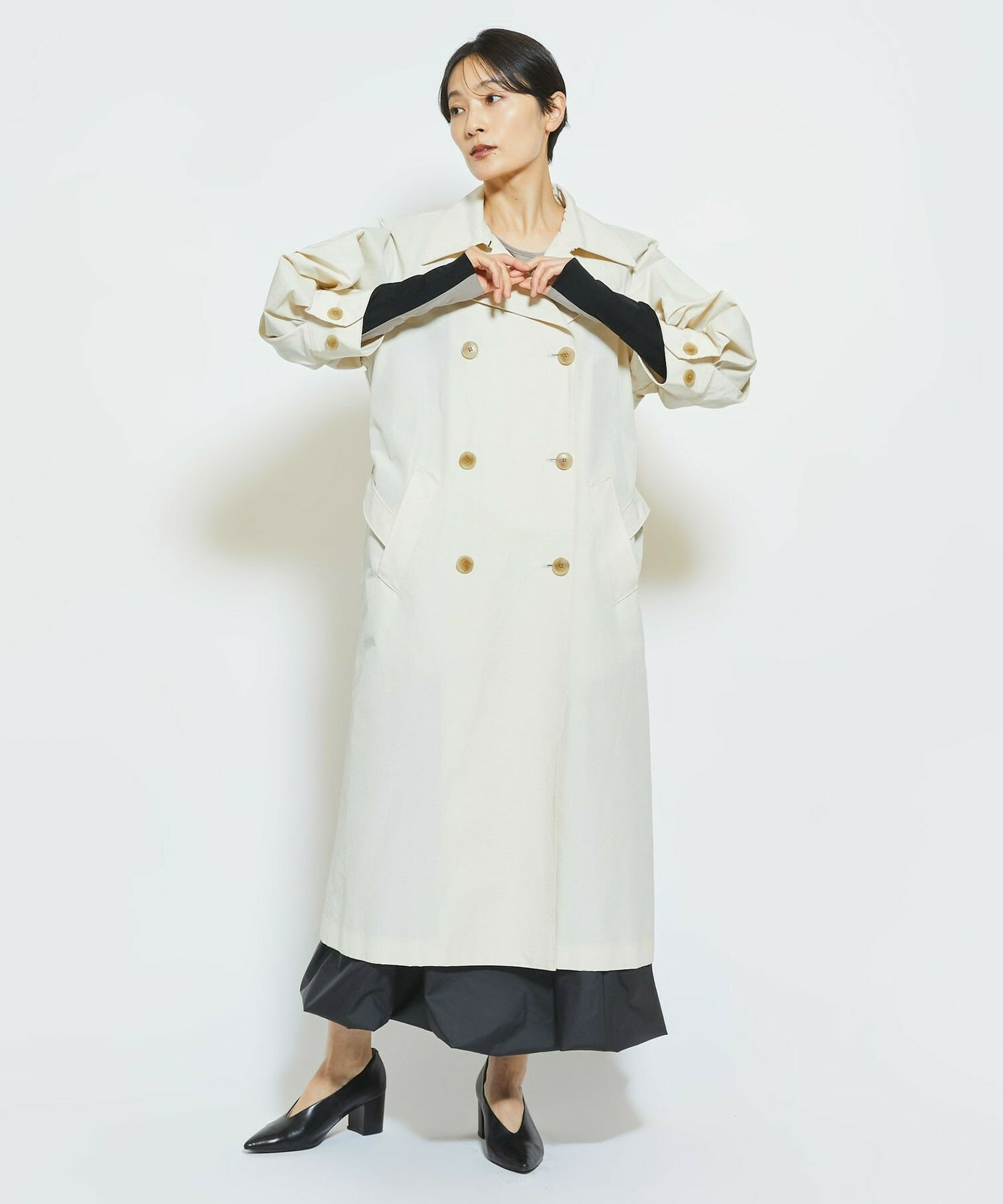 【MOGA Collection】MOGA Collection 6&times;4クロストレンチコート 詳細画像 クリーム 18