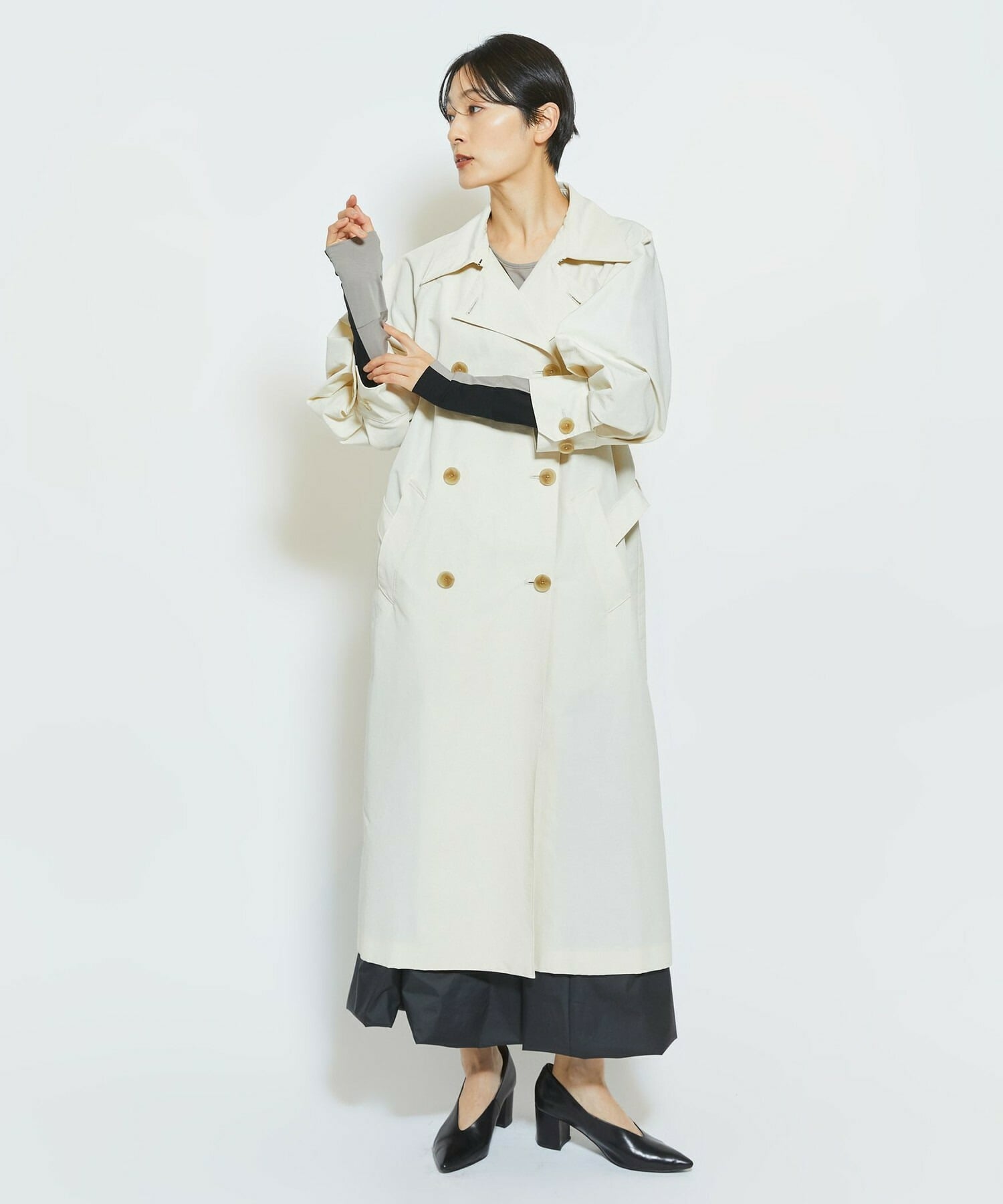 【MOGA Collection】MOGA Collection 6&times;4クロストレンチコート 詳細画像 クリーム 19