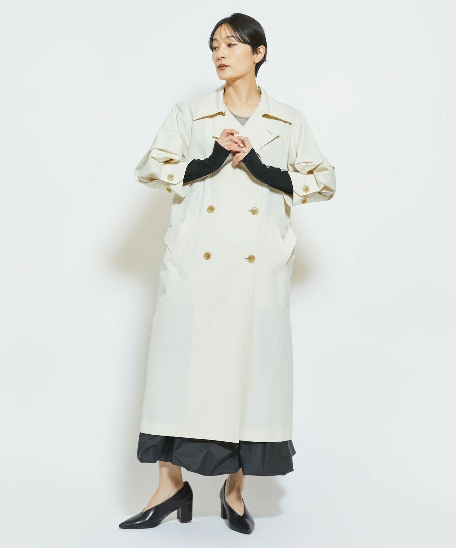 【MOGA Collection】MOGA Collection 6&times;4クロストレンチコート 詳細画像 クリーム 3