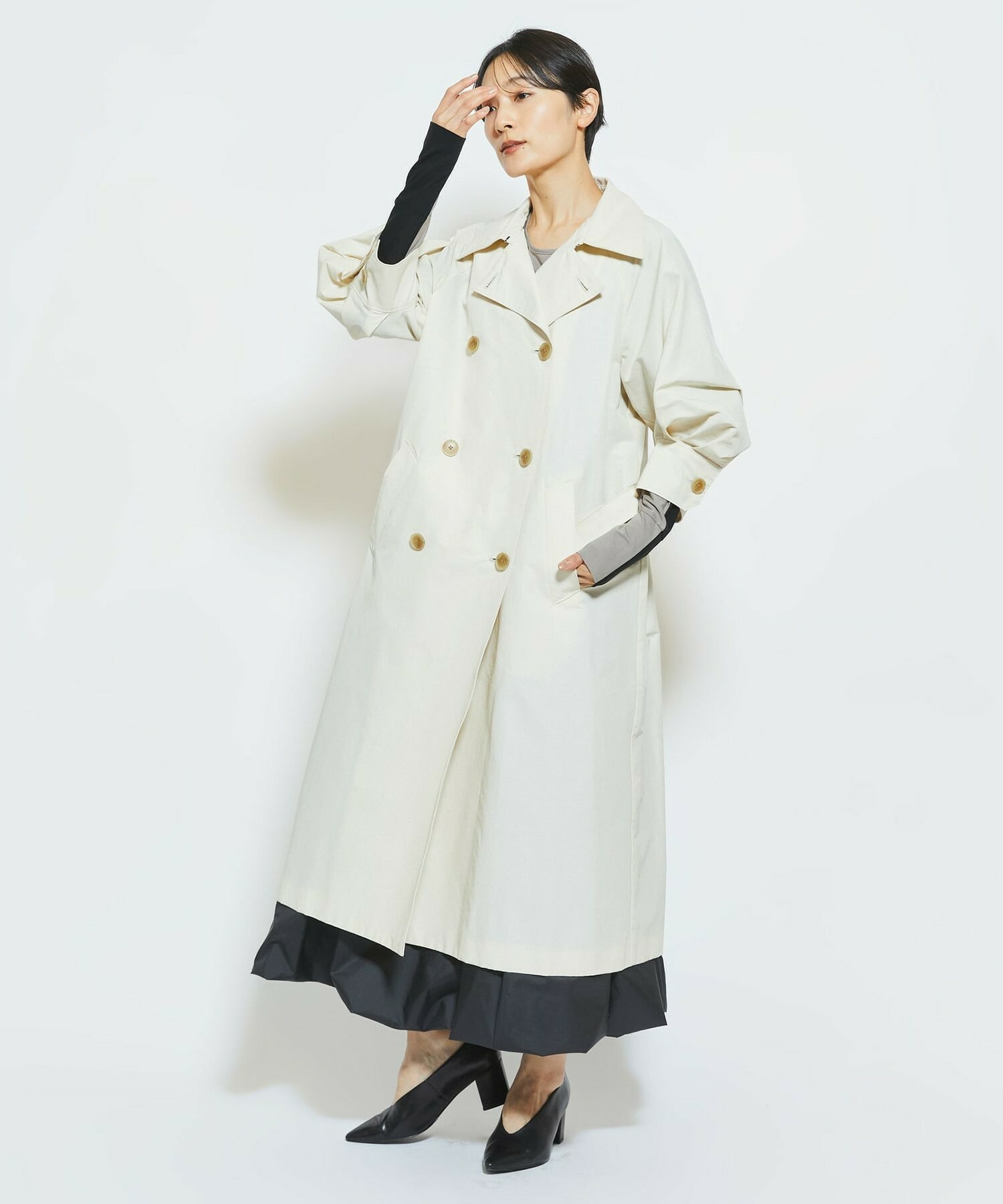 【MOGA Collection】MOGA Collection 6&times;4クロストレンチコート 詳細画像 クリーム 7