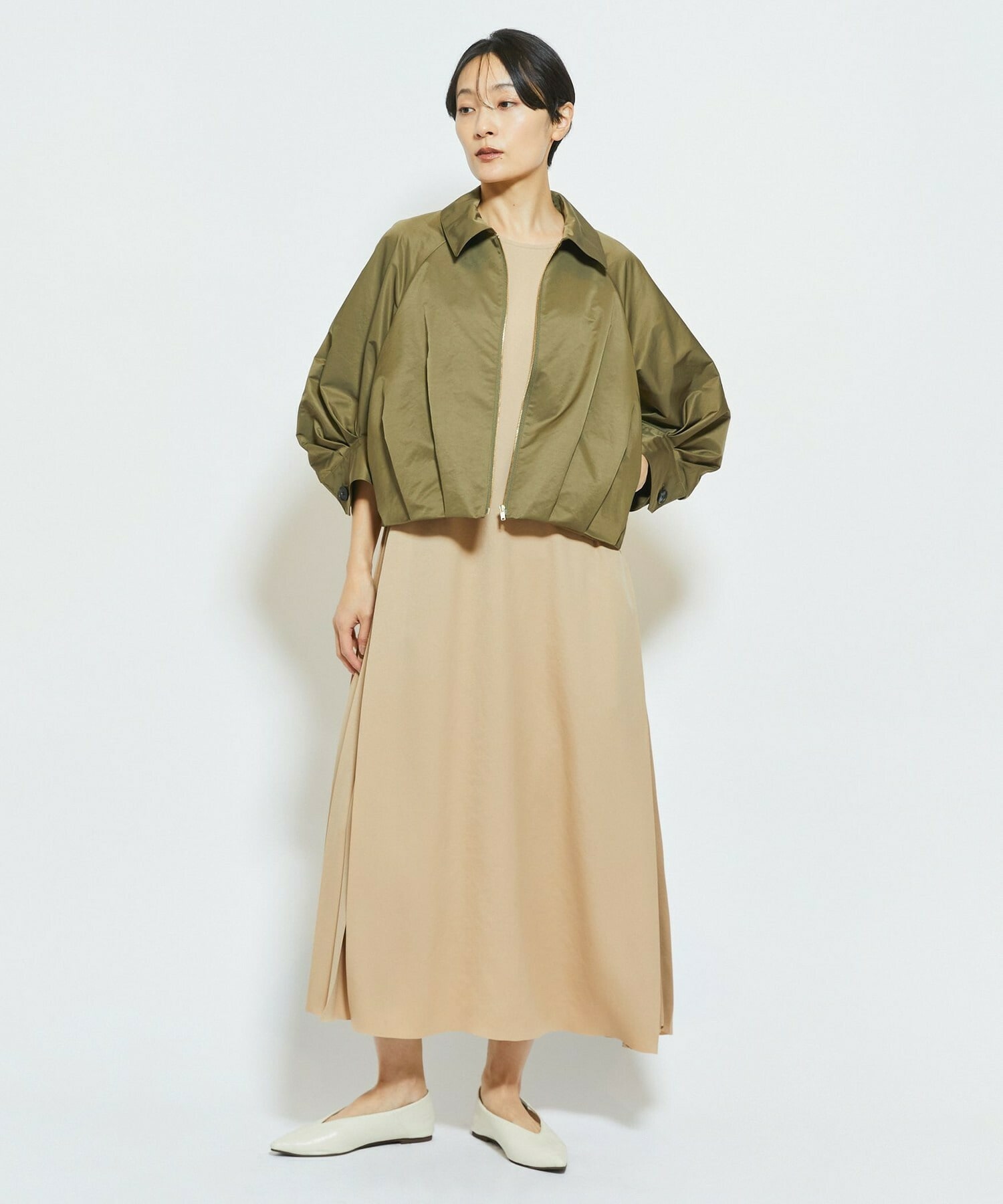 【MOGA Collection】MOGA Collection ECO NAT TWILLショートブルゾン 詳細画像 カーキ 1