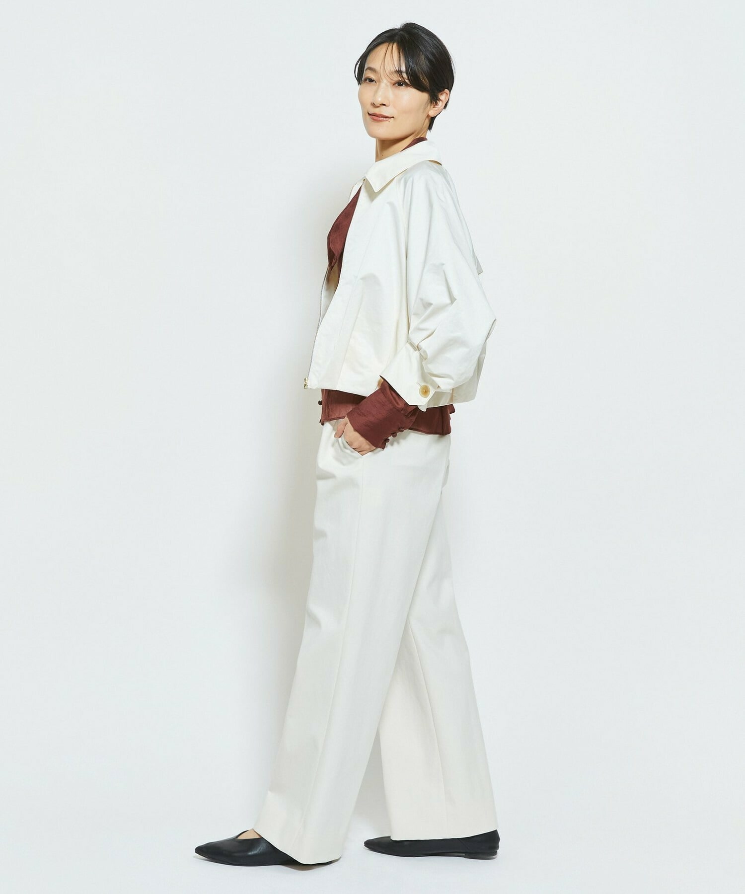 【MOGA Collection】MOGA Collection ECO NAT TWILLショートブルゾン 詳細画像 カーキ 12