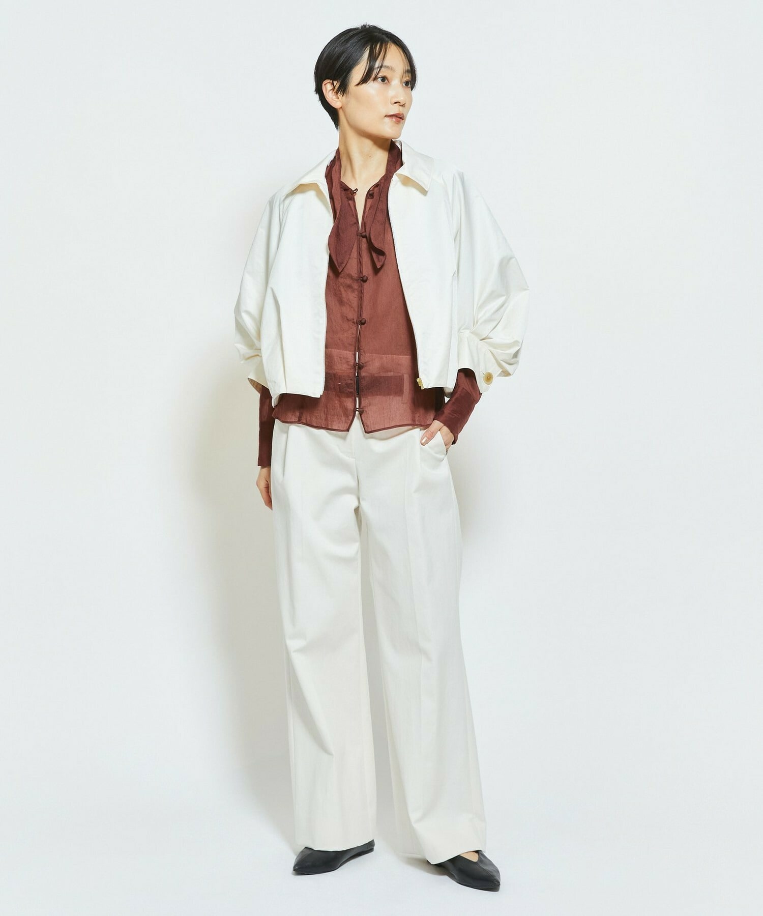 【MOGA Collection】MOGA Collection ECO NAT TWILLショートブルゾン 詳細画像 カーキ 16