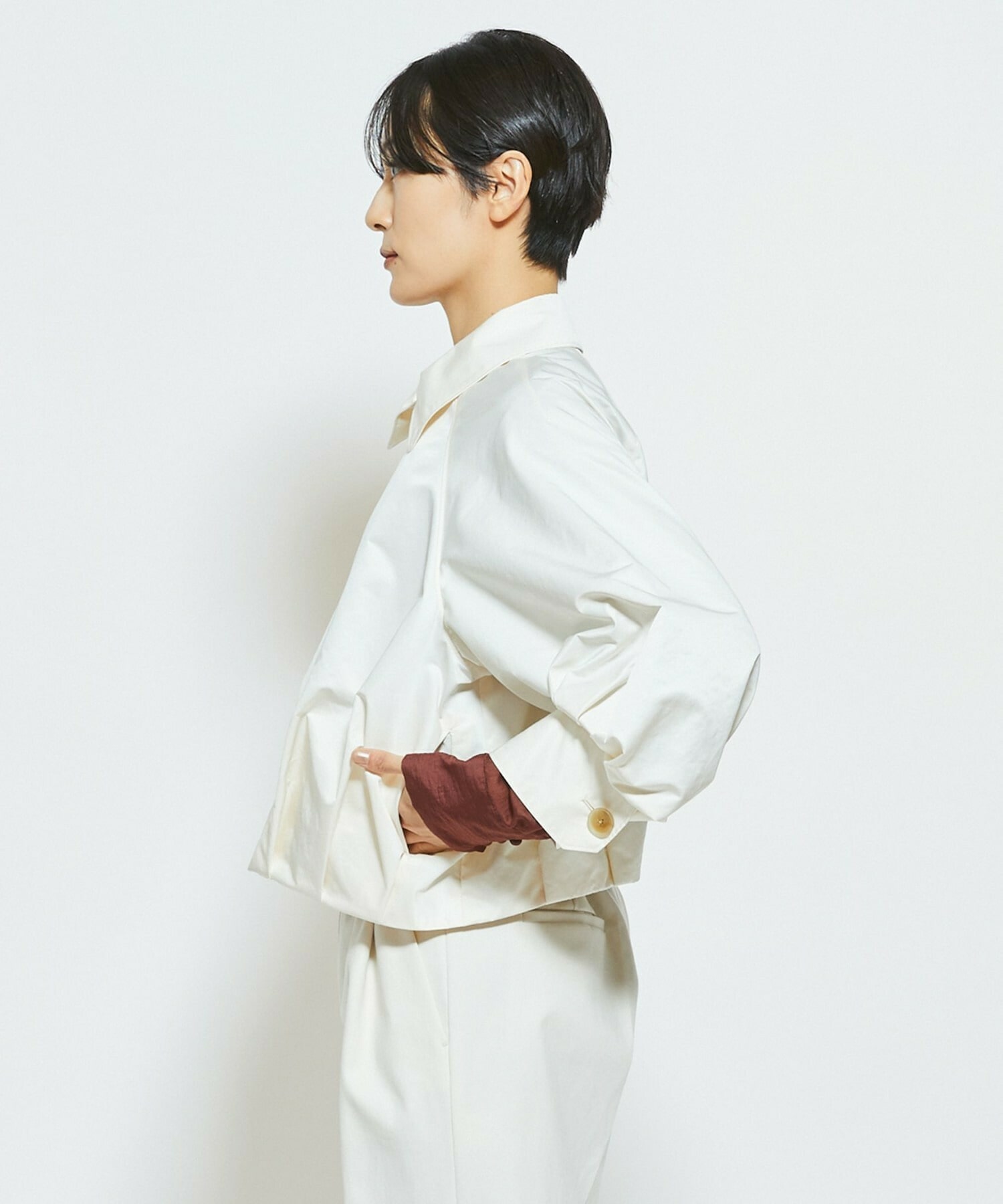 【MOGA Collection】MOGA Collection ECO NAT TWILLショートブルゾン 詳細画像 カーキ 20