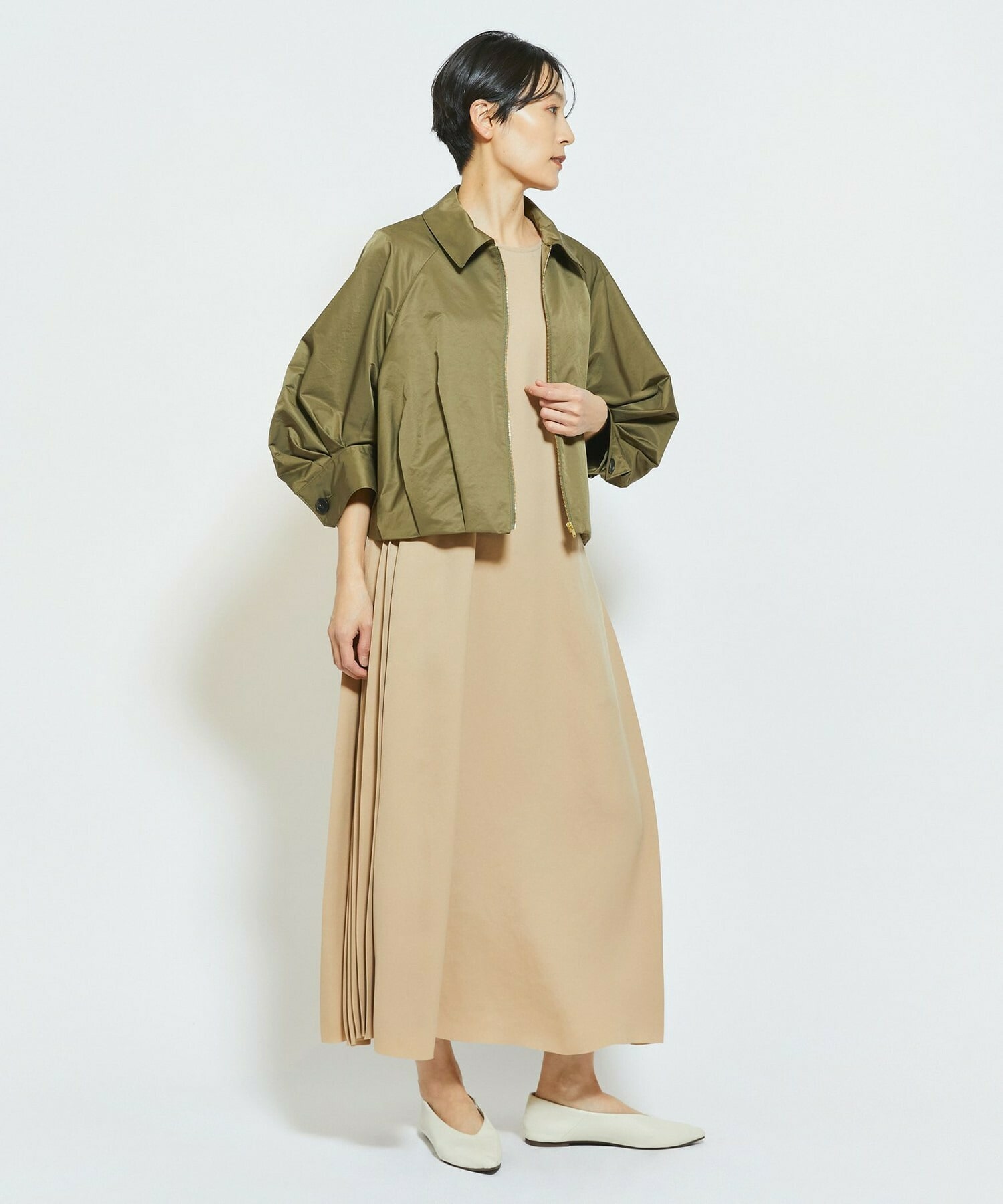 【MOGA Collection】MOGA Collection ECO NAT TWILLショートブルゾン 詳細画像 カーキ 8