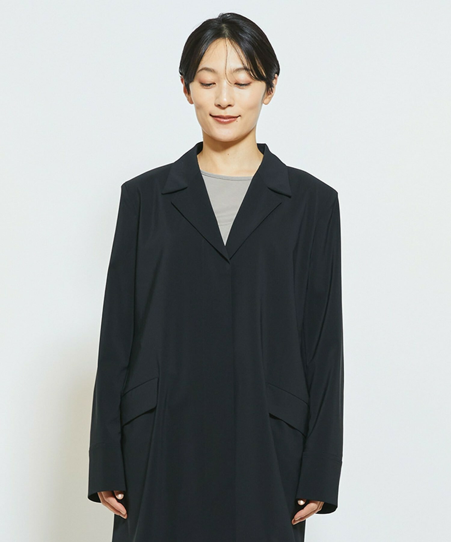 【MOGA Collection】MOGA Collection Cu/Pメランジロングジャケット 詳細画像 ブラック 18