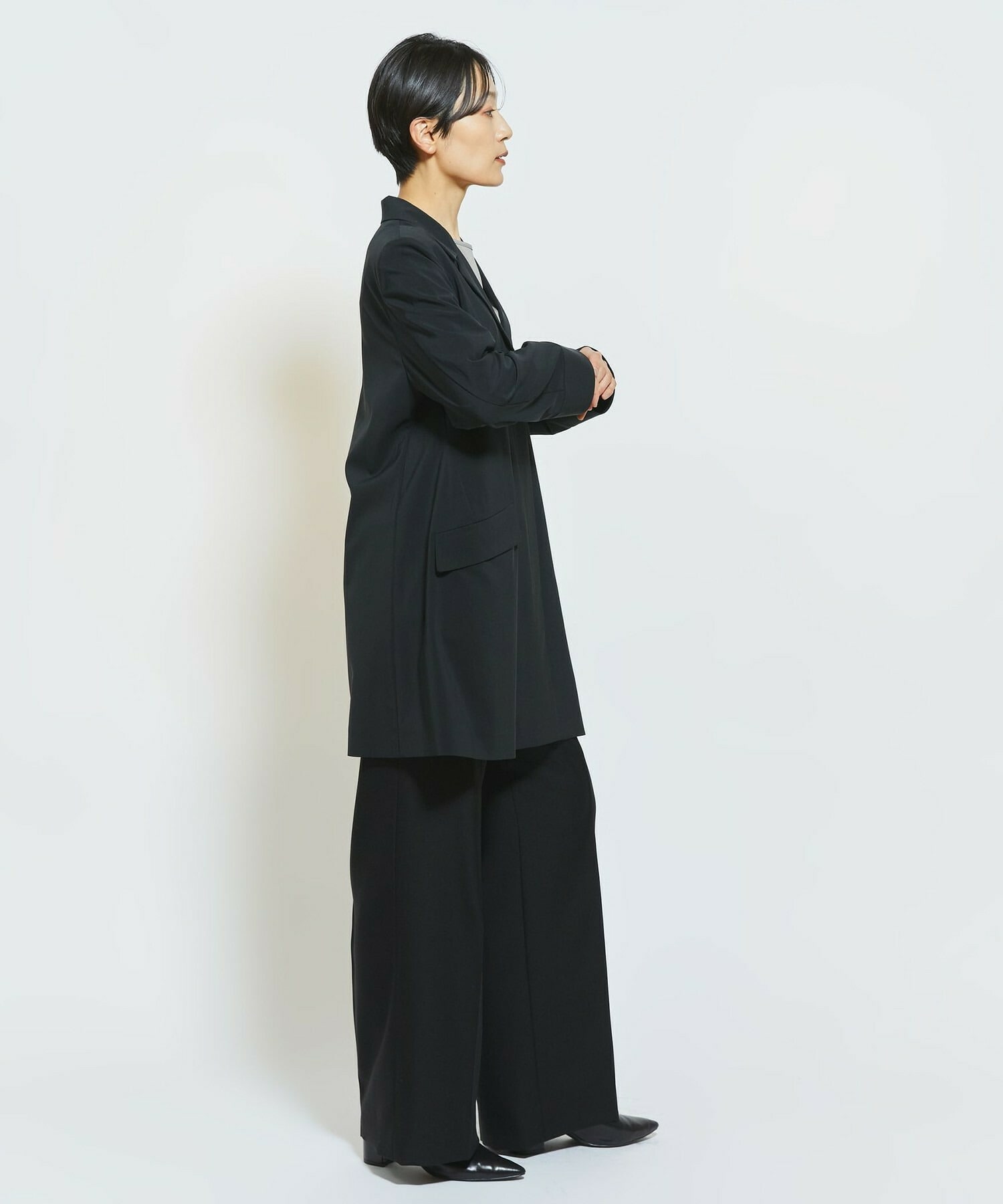 【MOGA Collection】MOGA Collection Cu/Pメランジロングジャケット 詳細画像 ブラック 6