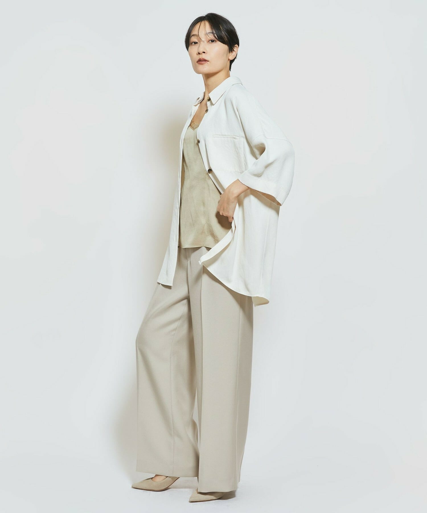 【MOGA Collection】MOGA Collection トリアセウールパンツ 詳細画像 ブラック 3