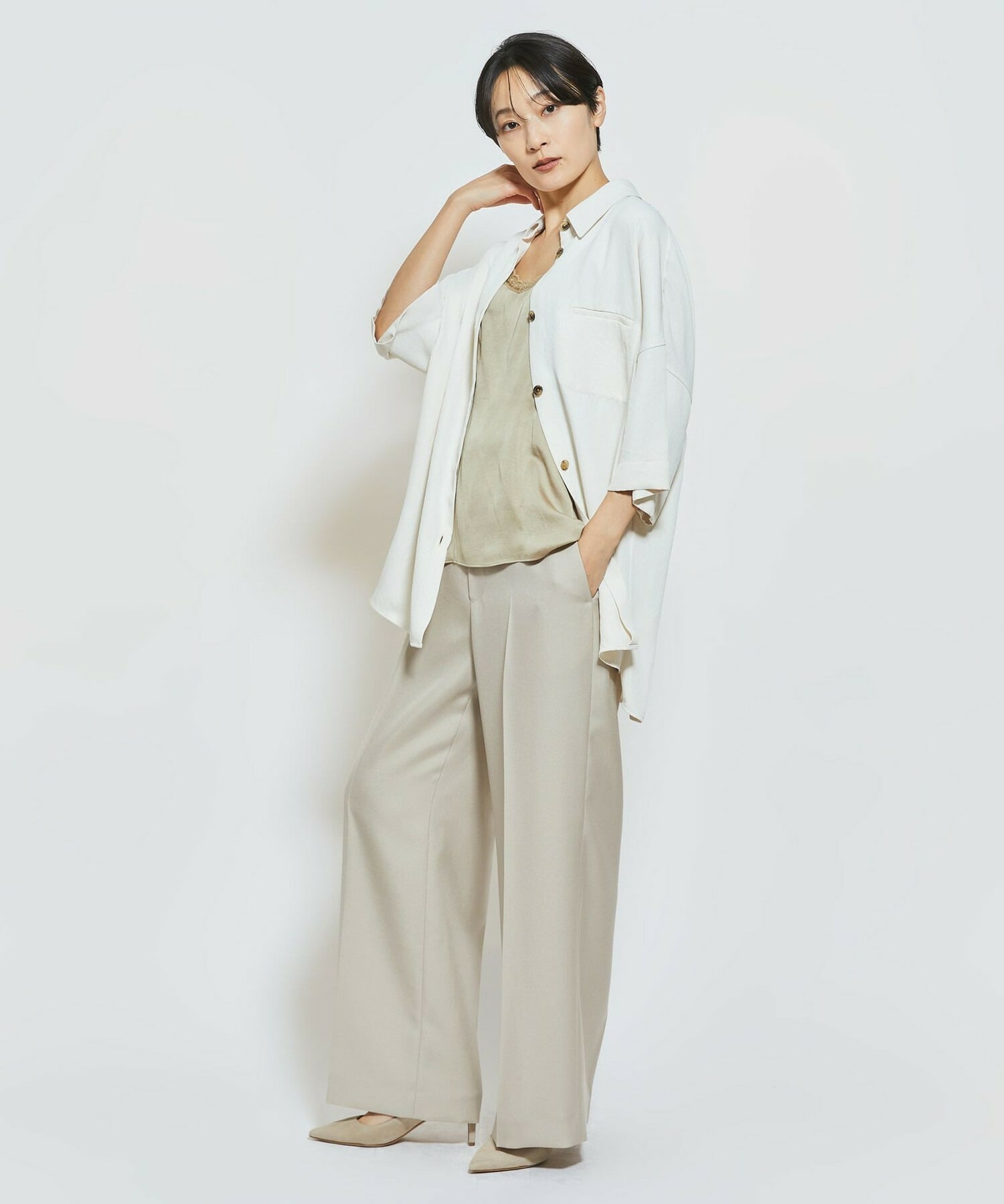 【MOGA Collection】MOGA Collection トリアセウールパンツ 詳細画像 ブラック 4