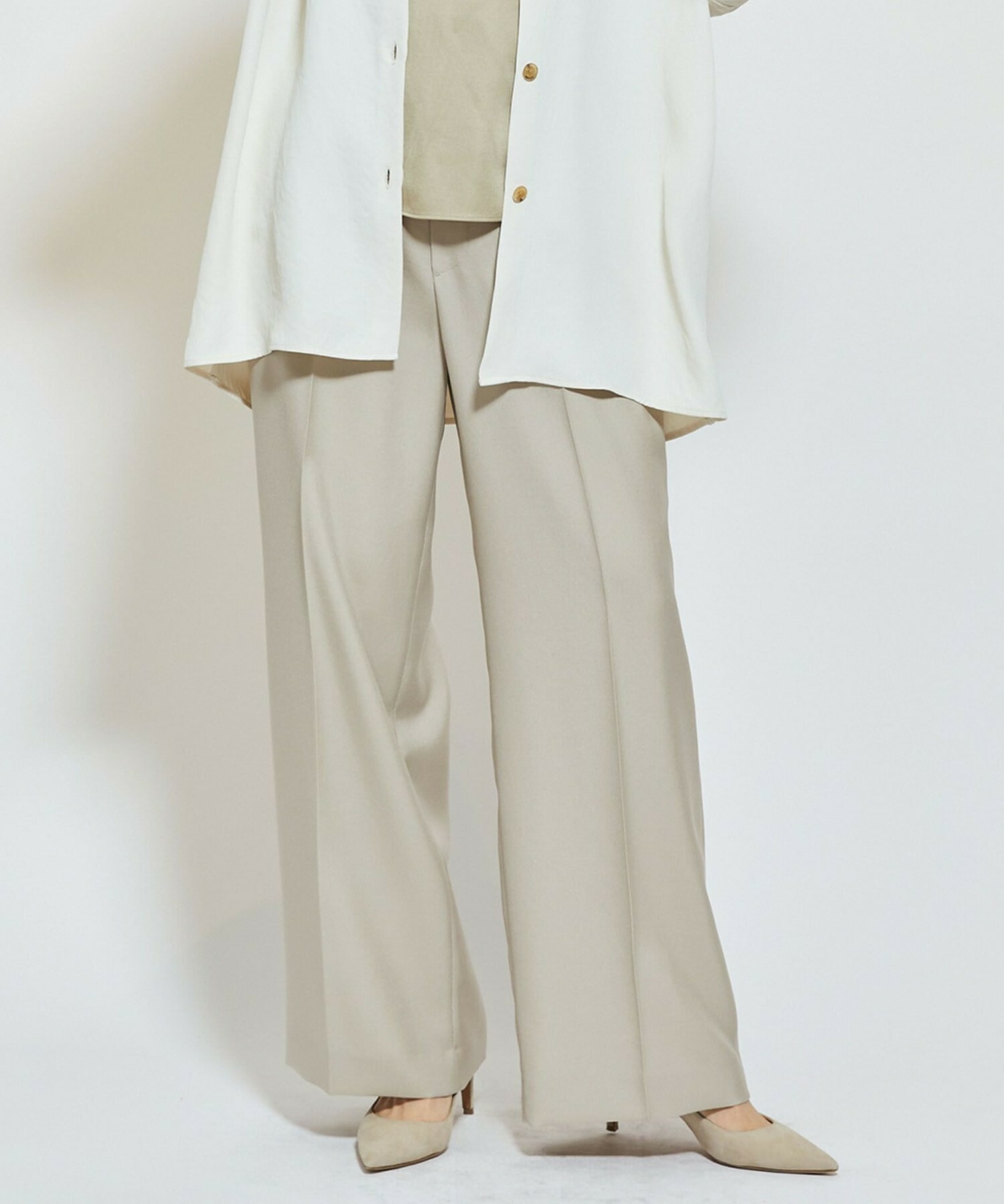 【MOGA Collection】MOGA Collection トリアセウールパンツ 詳細画像 ベージュ 1