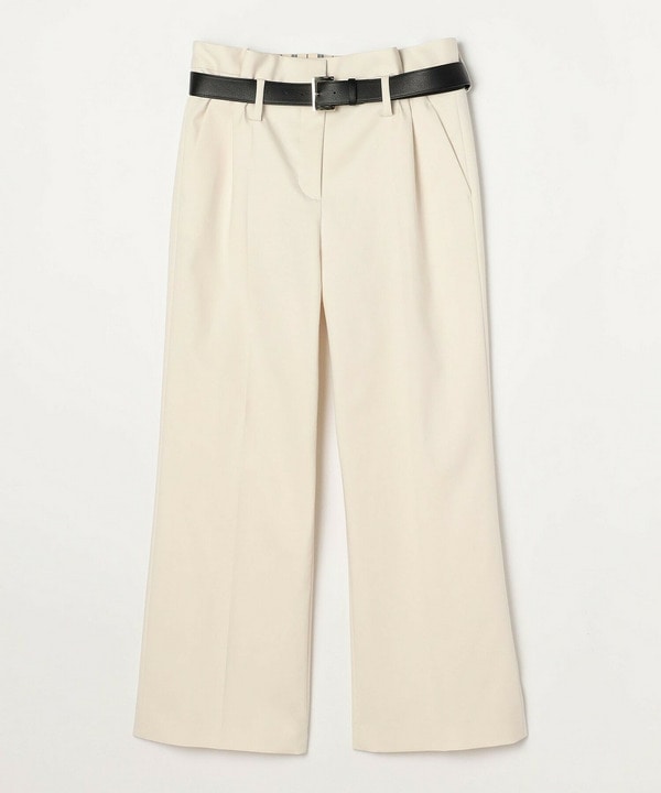 MOGA Collection ダブルクロスストレッチベルト付きパンツ 詳細画像 オフホワイト 2