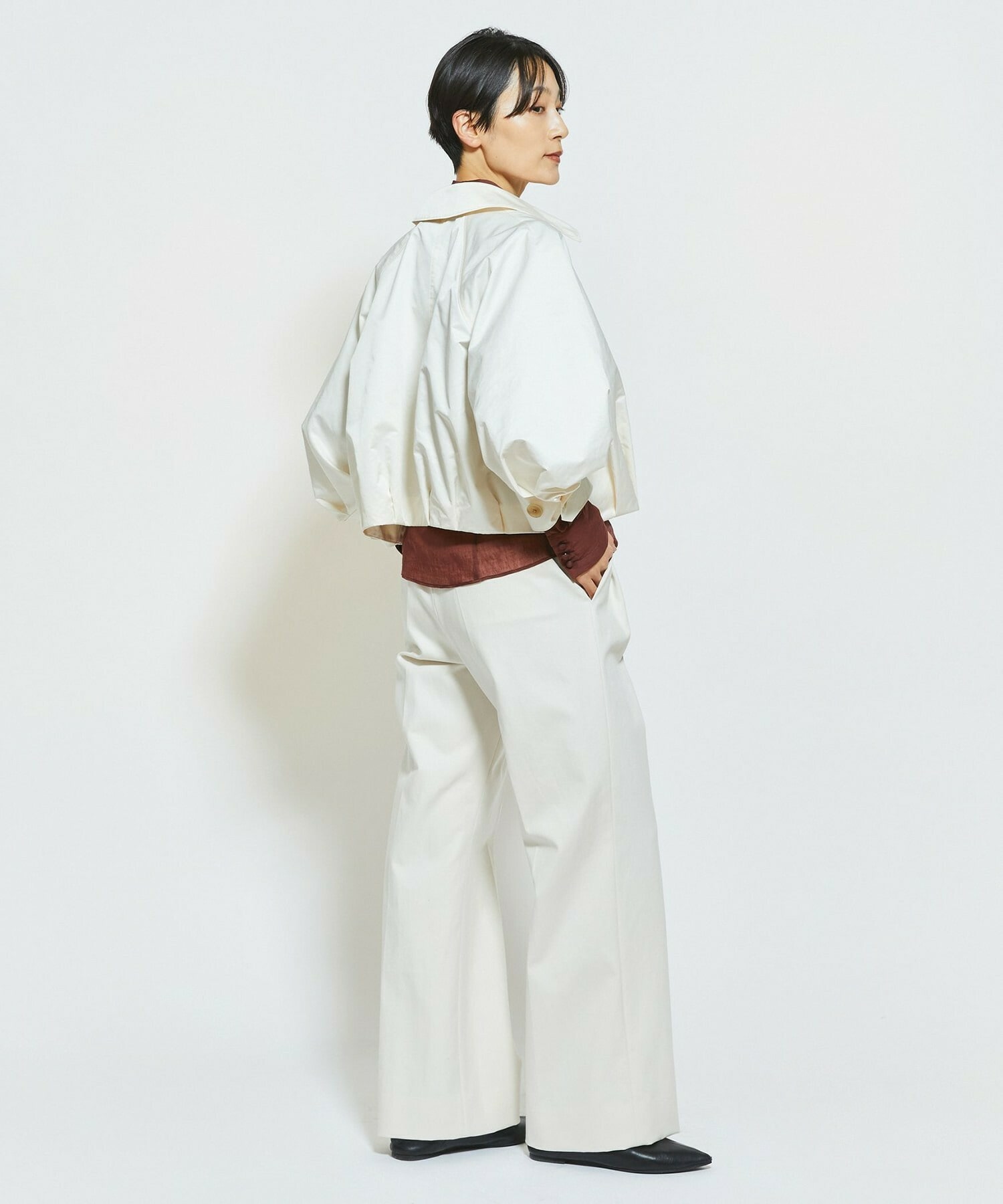 【MOGA Collection】MOGA Collection ダブルクロスストレッチベルト付きパンツ 詳細画像 ブラック 15