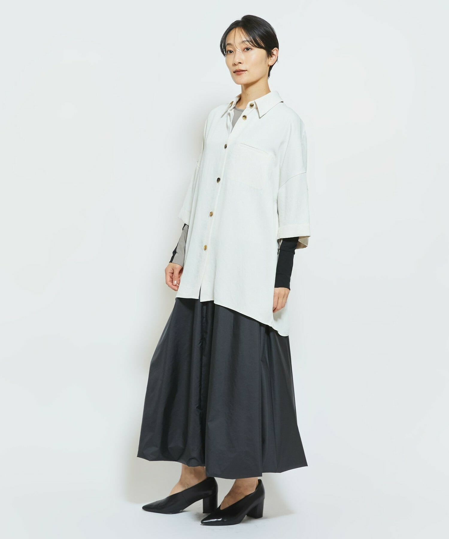 【MOGA Collection】MOGA Collection コンパクトポリバルーンスカート 詳細画像 ブラック 4