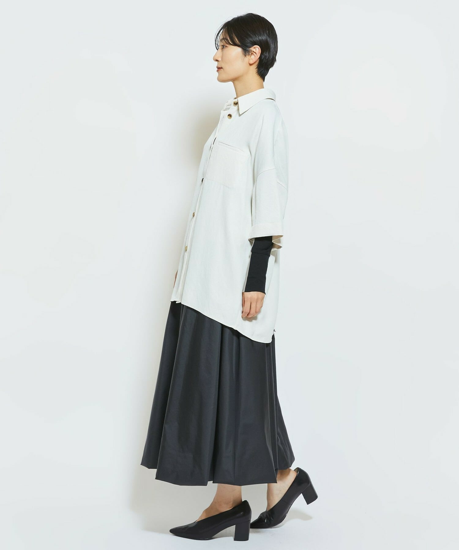 【MOGA Collection】MOGA Collection コンパクトポリバルーンスカート 詳細画像 ブラック 5