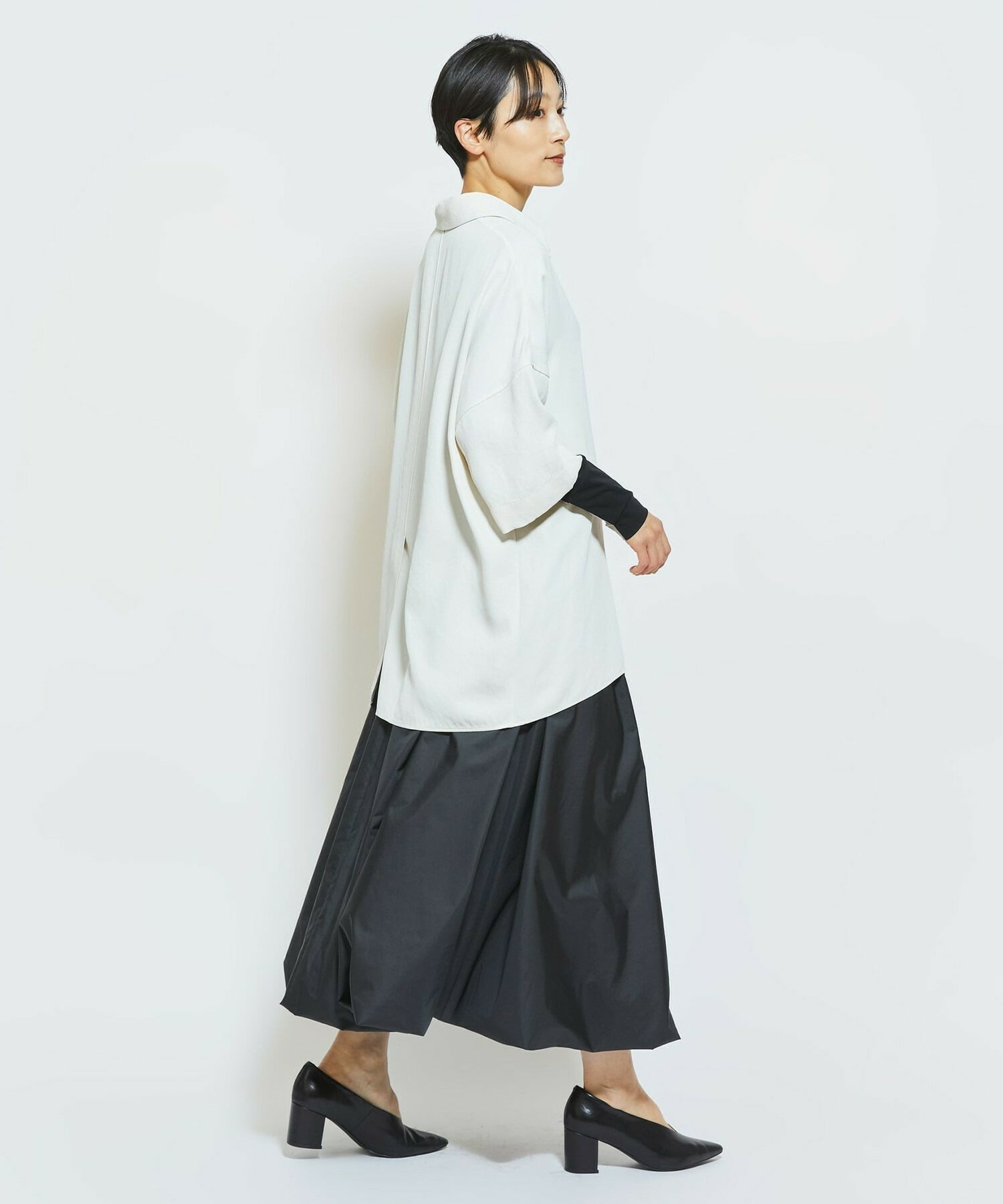 【MOGA Collection】MOGA Collection コンパクトポリバルーンスカート 詳細画像 ブラック 7