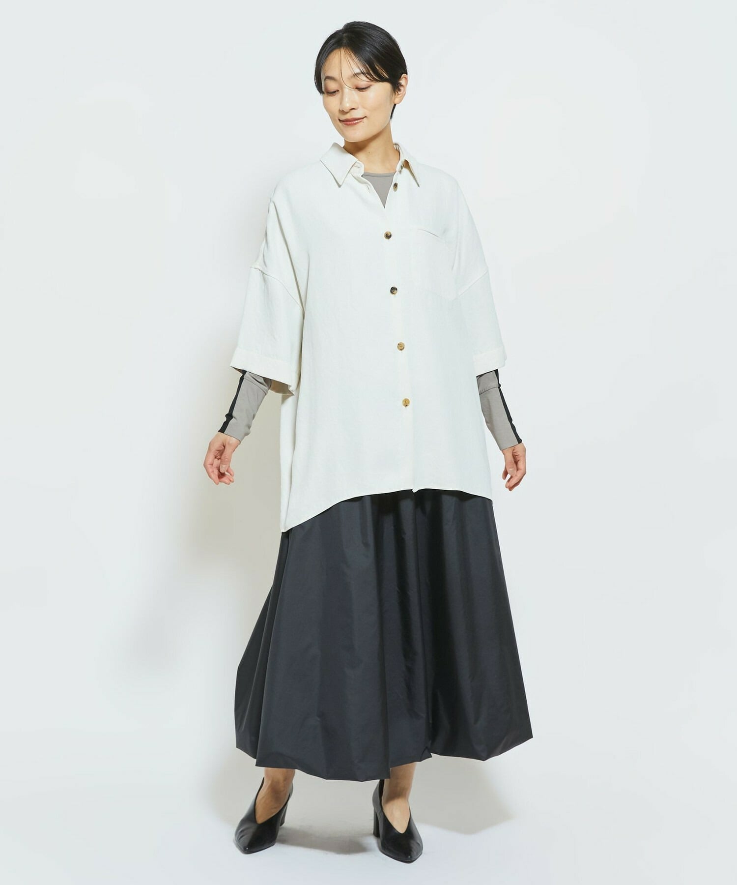 【MOGA Collection】MOGA Collection コンパクトポリバルーンスカート 詳細画像 ブラック 9