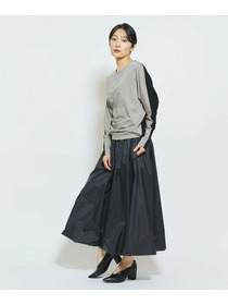 【MOGA Collection】MOGA Collection フレスカジャージードルマンスリーブカットソー 詳細画像 グレー&times;ブラック 11