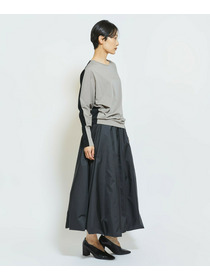 【MOGA Collection】MOGA Collection フレスカジャージードルマンスリーブカットソー 詳細画像 グレー&times;ブラック 18