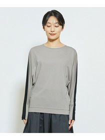 【MOGA Collection】MOGA Collection フレスカジャージードルマンスリーブカットソー 詳細画像 グレー&times;ブラック 21