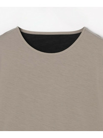 【MOGA Collection】MOGA Collection フレスカジャージードルマンスリーブカットソー 詳細画像 グレー&times;ブラック 26