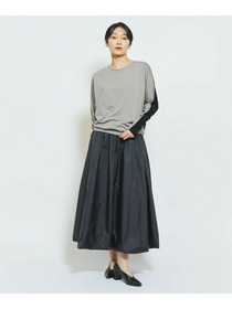 【MOGA Collection】MOGA Collection フレスカジャージードルマンスリーブカットソー 詳細画像 グレー&times;ブラック 3