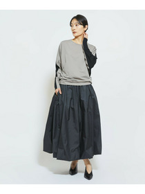 【MOGA Collection】MOGA Collection フレスカジャージードルマンスリーブカットソー 詳細画像 グレー&times;ブラック 5