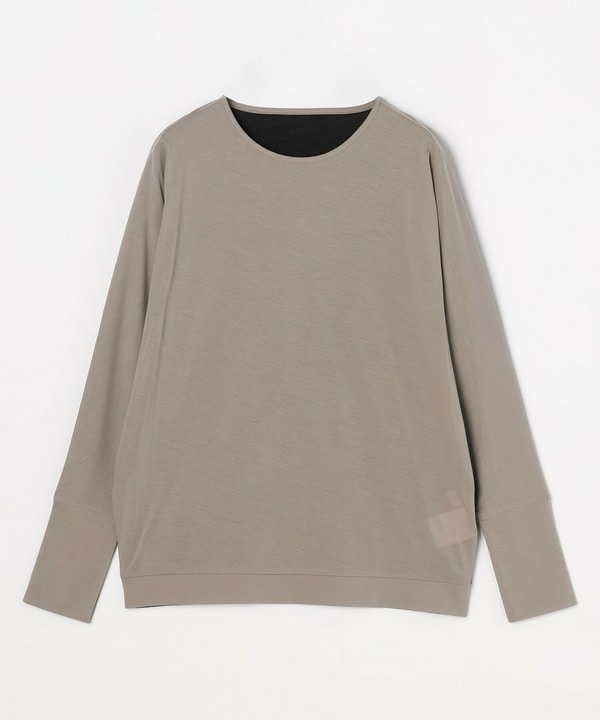 MOGA Collection フレスカジャージードルマンスリーブカットソー 詳細画像 グレー&times;ブラック 2