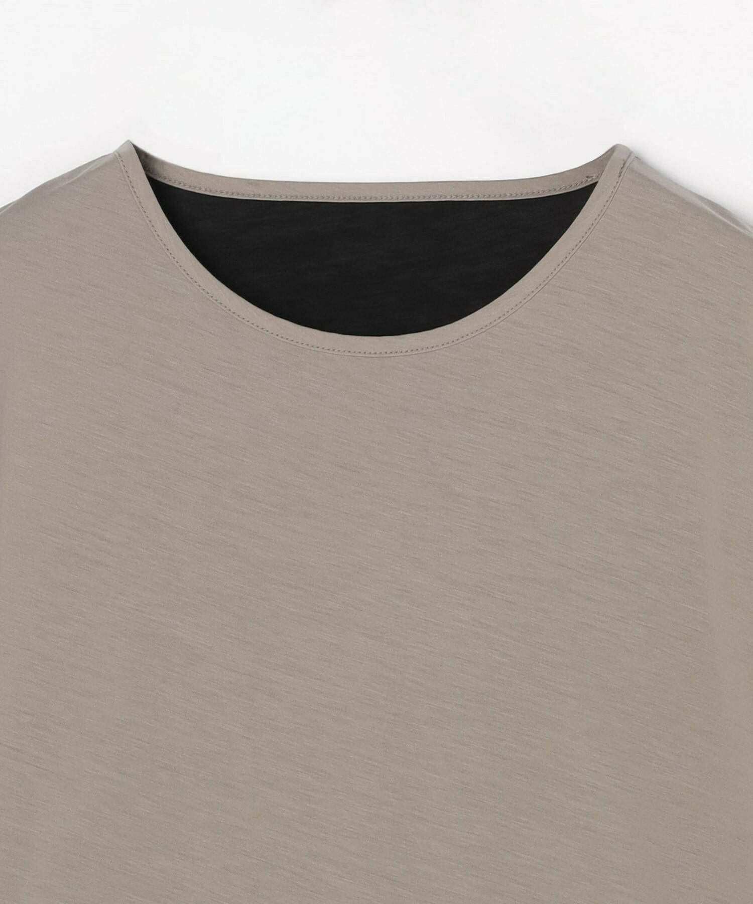 【MOGA Collection】MOGA Collection フレスカジャージードルマンスリーブカットソー 詳細画像 グレー&times;ブラック 26