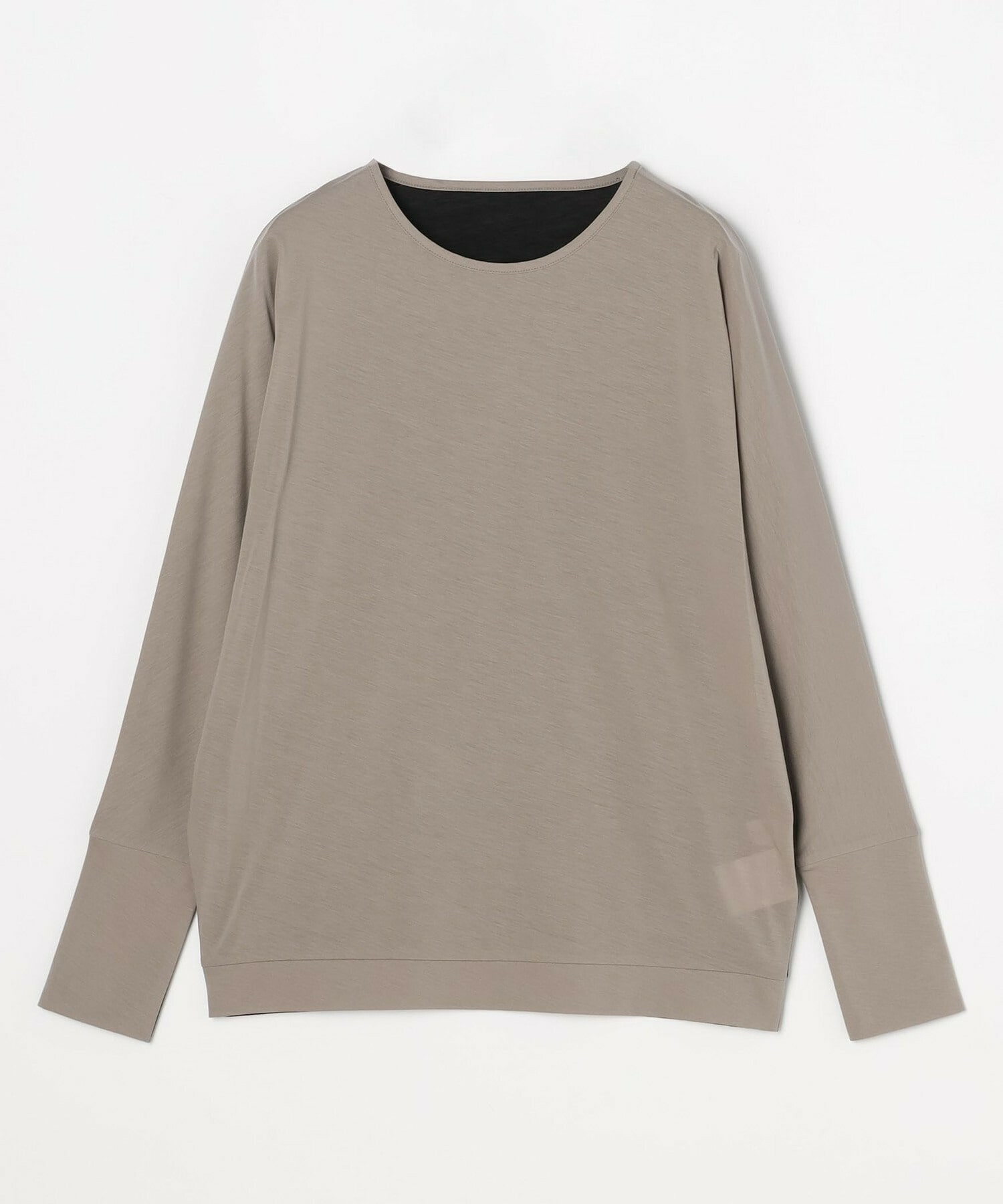 【MOGA Collection】MOGA Collection フレスカジャージードルマンスリーブカットソー 詳細画像 グレー&times;ブラック 2