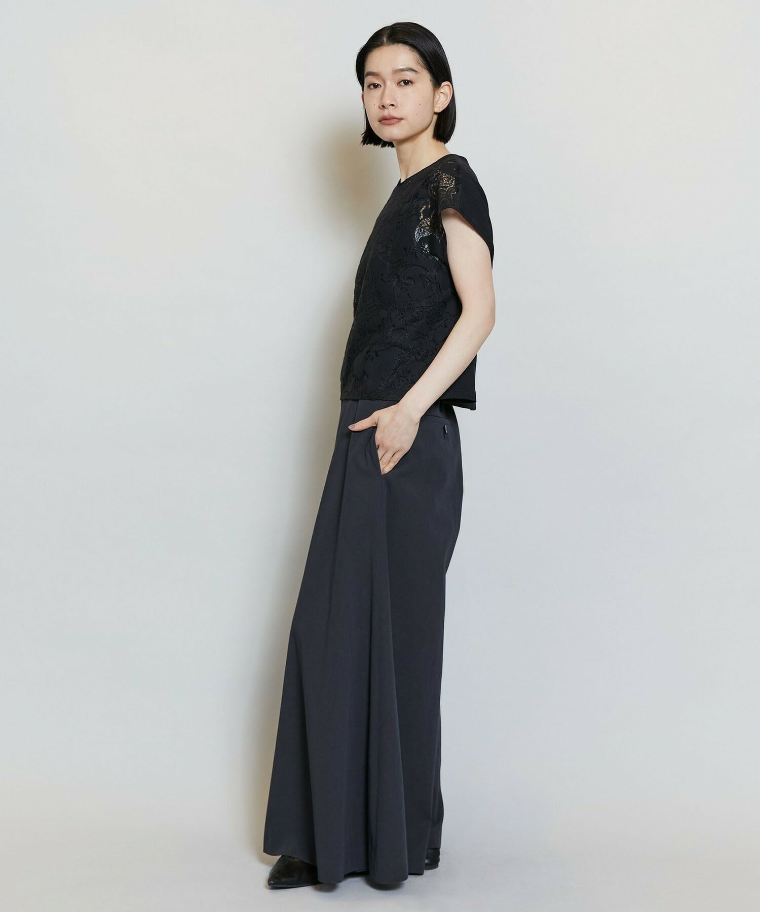 【MOGA】ラッセルレーストップス 詳細画像 ブラック 5