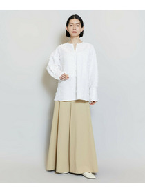 【MOGA】リボンテープジャガードブラウス 詳細画像 ブラック 12