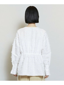 【MOGA】リボンテープジャガードブラウス 詳細画像 ブラック 22