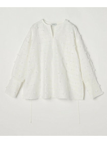 【MOGA】リボンテープジャガードブラウス 詳細画像 ブラック 23