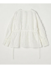 【MOGA】リボンテープジャガードブラウス 詳細画像 ブラック 24