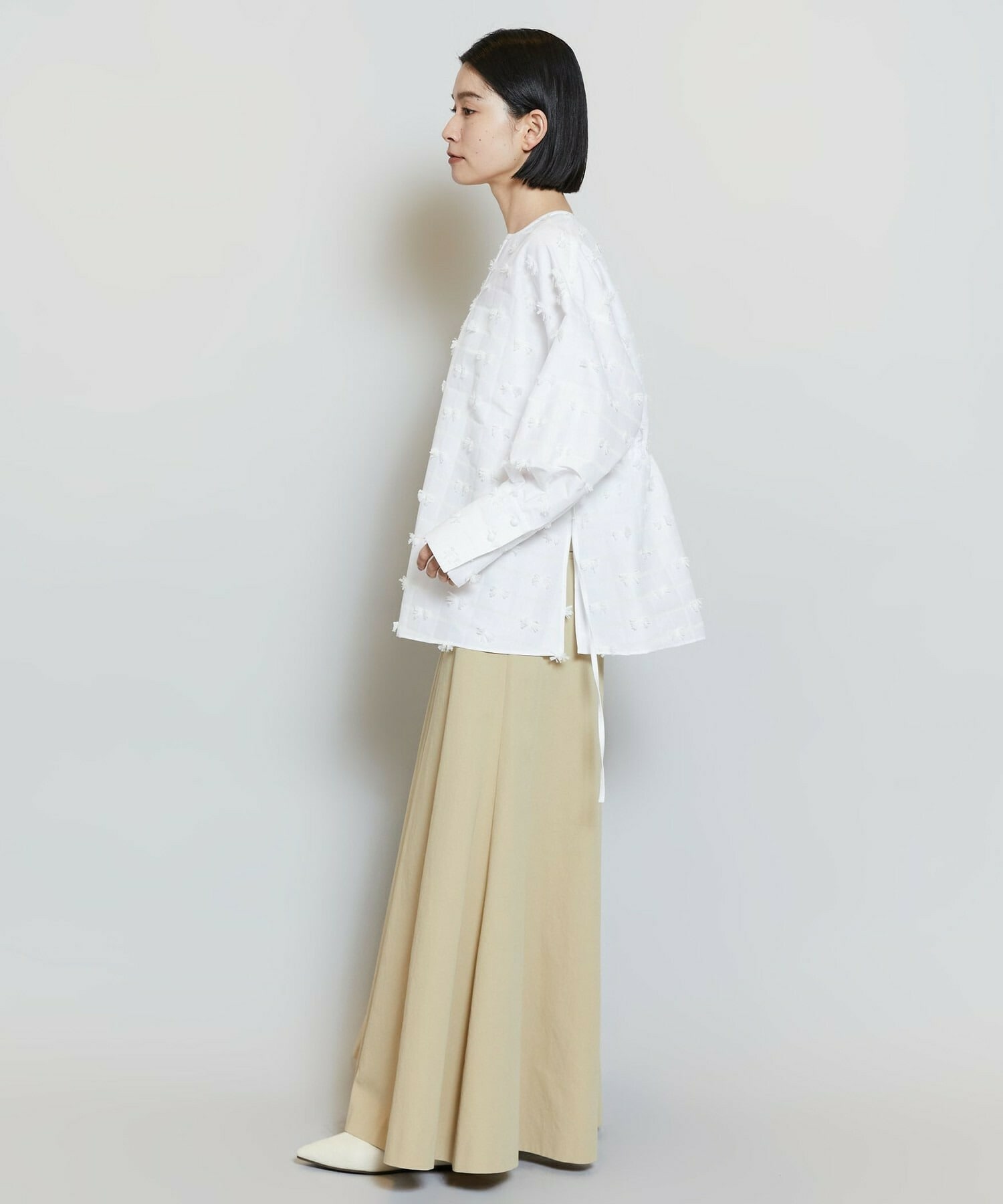 【MOGA】リボンテープジャガードブラウス 詳細画像 ブラック 17