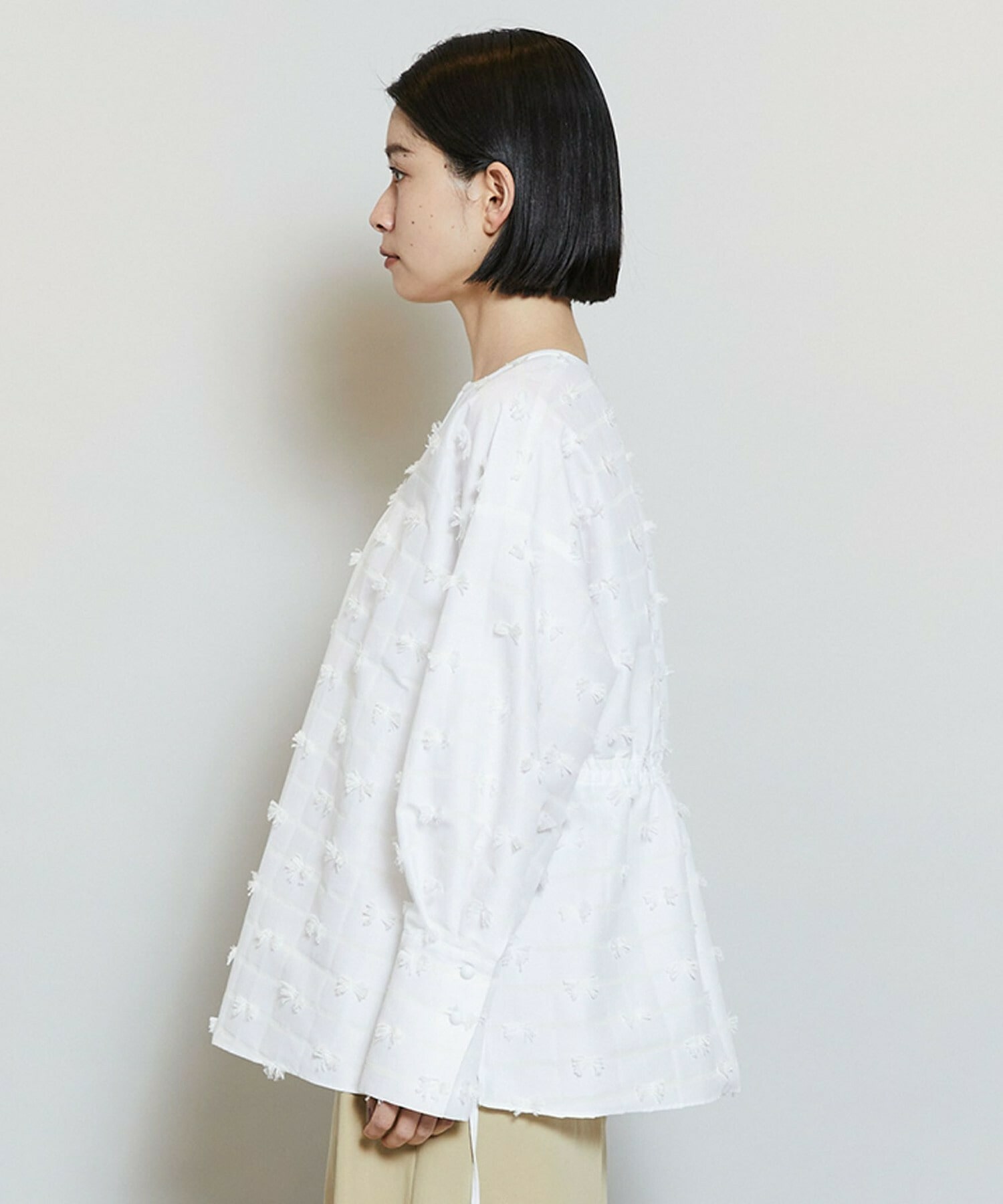 【MOGA】リボンテープジャガードブラウス 詳細画像 ブラック 21