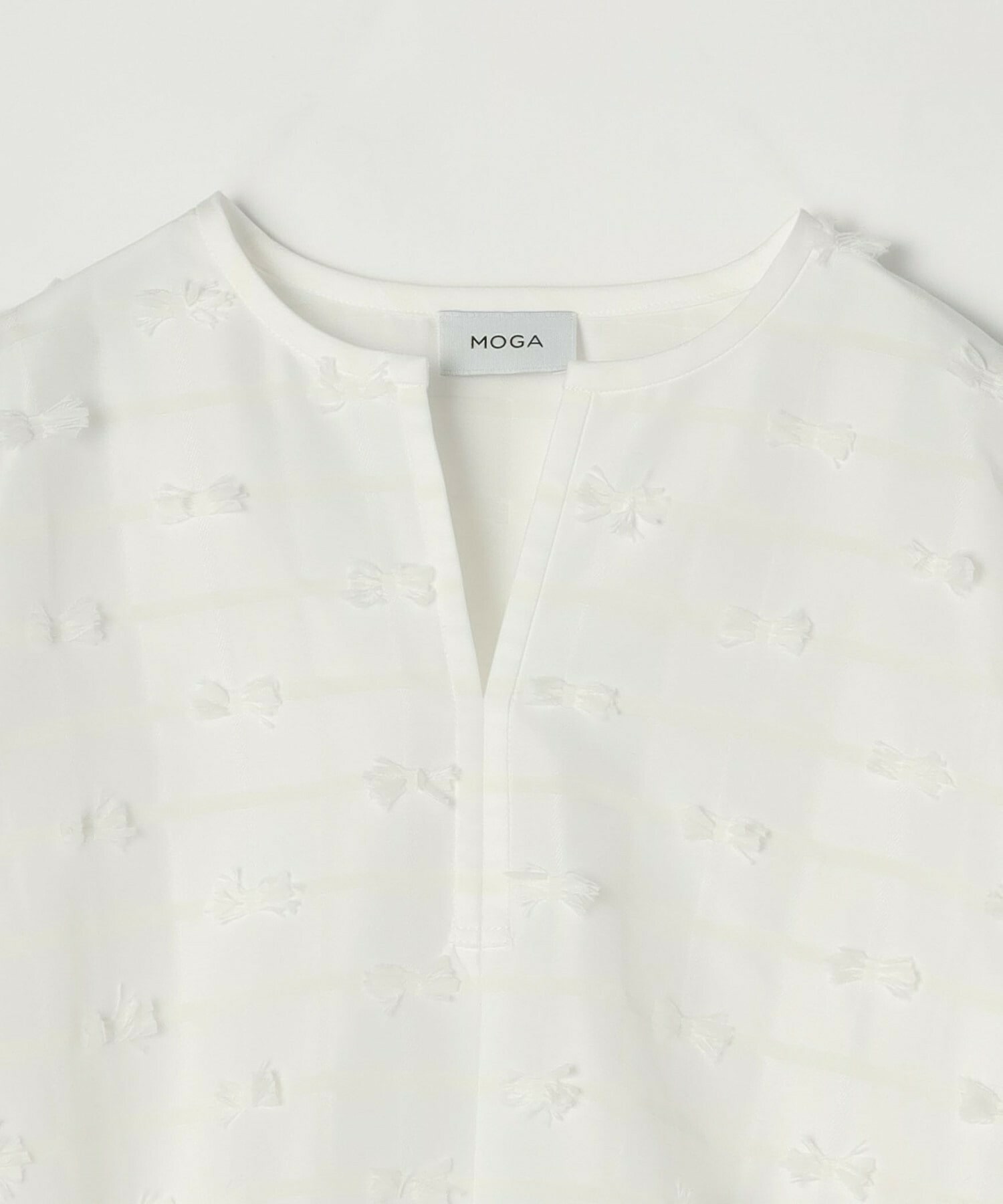 【MOGA】リボンテープジャガードブラウス 詳細画像 ブラック 25