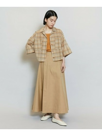 【MOGA】コットンシルクチェックシャツブラウス 詳細画像 オフホワイト 15