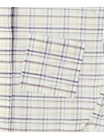 【MOGA】コットンシルクチェックシャツブラウス 詳細画像 オフホワイト 29