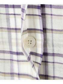 【MOGA】コットンシルクチェックシャツブラウス 詳細画像 オフホワイト 31