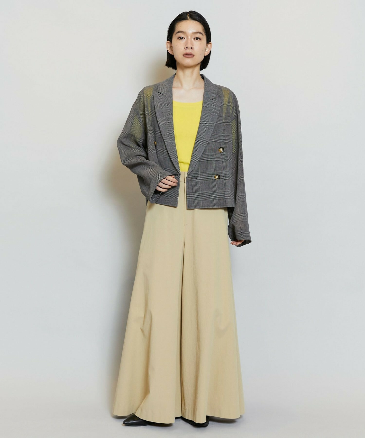 【MOGA】ハードボイルチェッククロップドジャケット 詳細画像 チェック 10