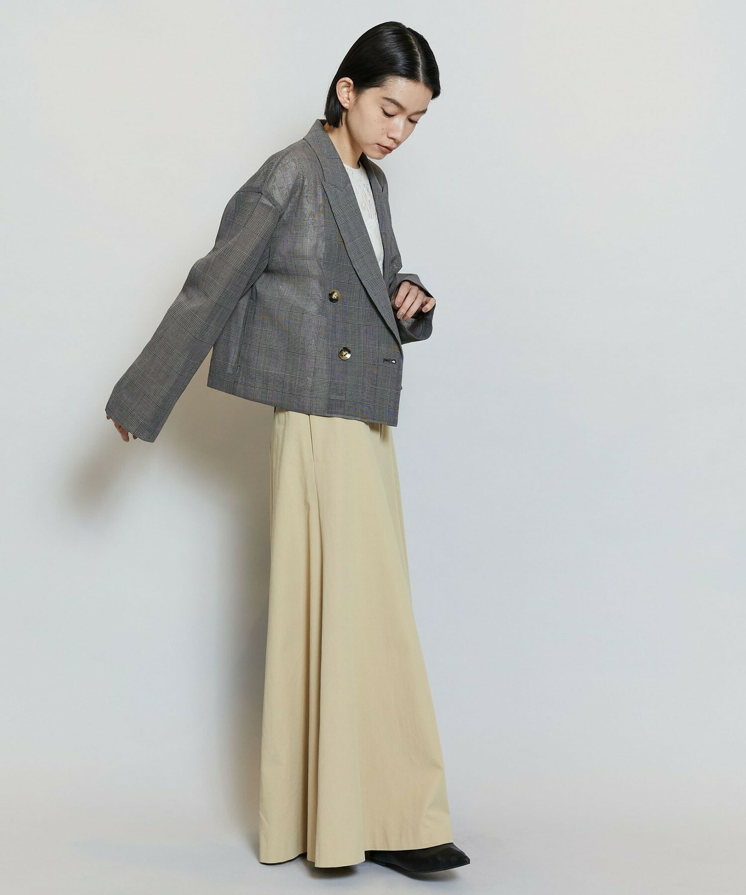 【MOGA】ハードボイルチェッククロップドジャケット 詳細画像 チェック 12