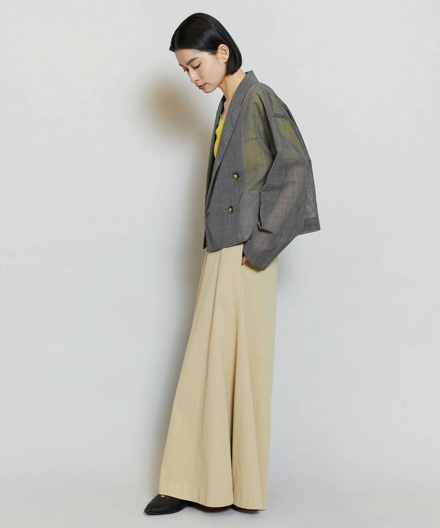 【MOGA】ハードボイルチェッククロップドジャケット 詳細画像 チェック 4