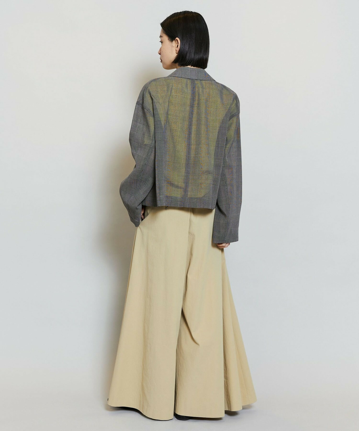 【MOGA】ハードボイルチェッククロップドジャケット 詳細画像 チェック 5